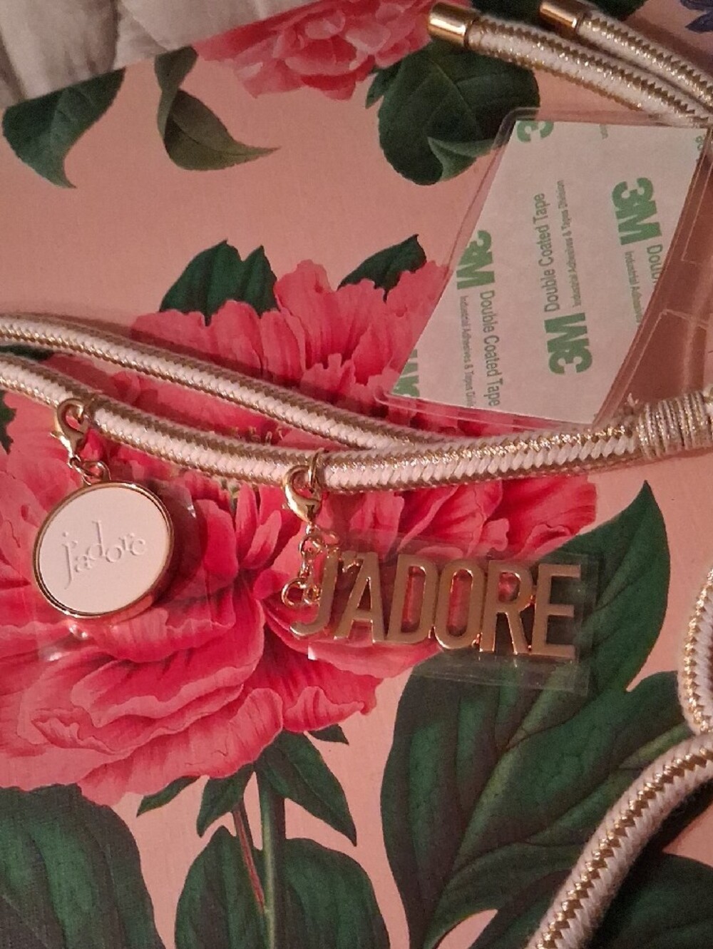 Dior Cream and Gold 'JADORE' Lanyard. - Picture 2 of 10